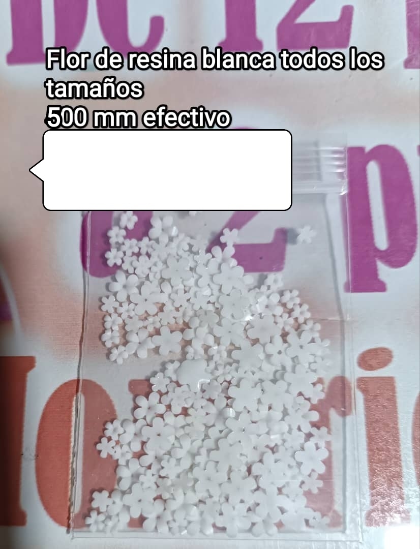 Flor de Resina Blanca Todos los Tamaños - Imagen principal