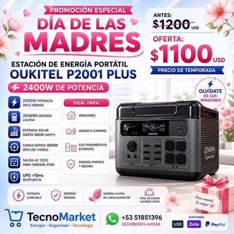 Estación de Energía Portátil-Oukitel P2001 Plus
